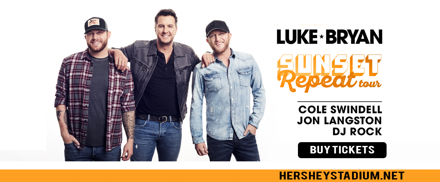 Luke Bryan, Cole Swindell & Jon Langston at Hersheypark Stadium